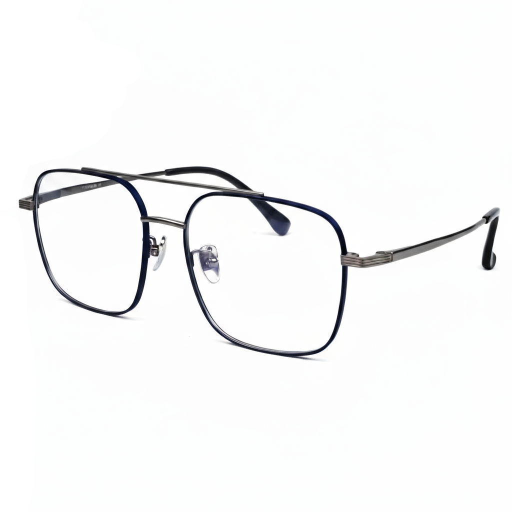 Pair of eyeglasses on a white background