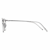 Silver eyeglasses on a white background