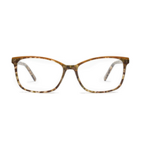 Tortoiseshell cat-eye glasses on a white background