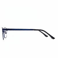 Blue eyeglasses on a white background