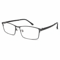 Black eyeglasses on a white background