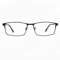 Black eyeglasses on a white background