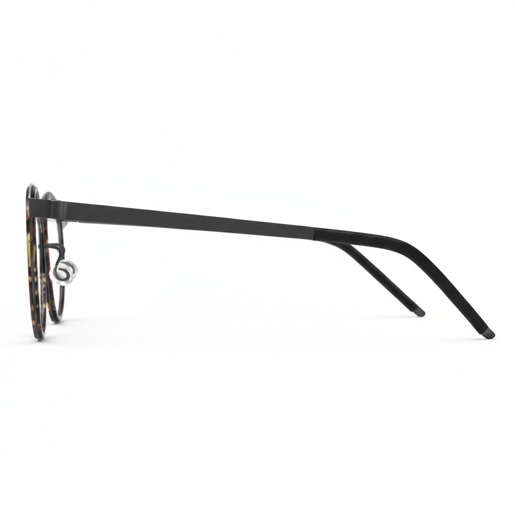 Black eyeglasses on a white background