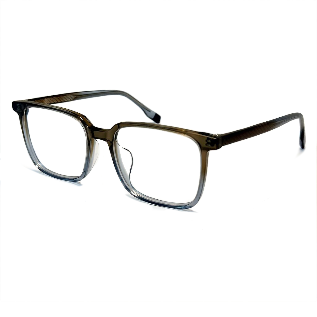 Brown eyeglasses on a white background