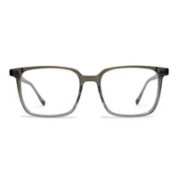 Pair of glasses with a clear lens on a white background