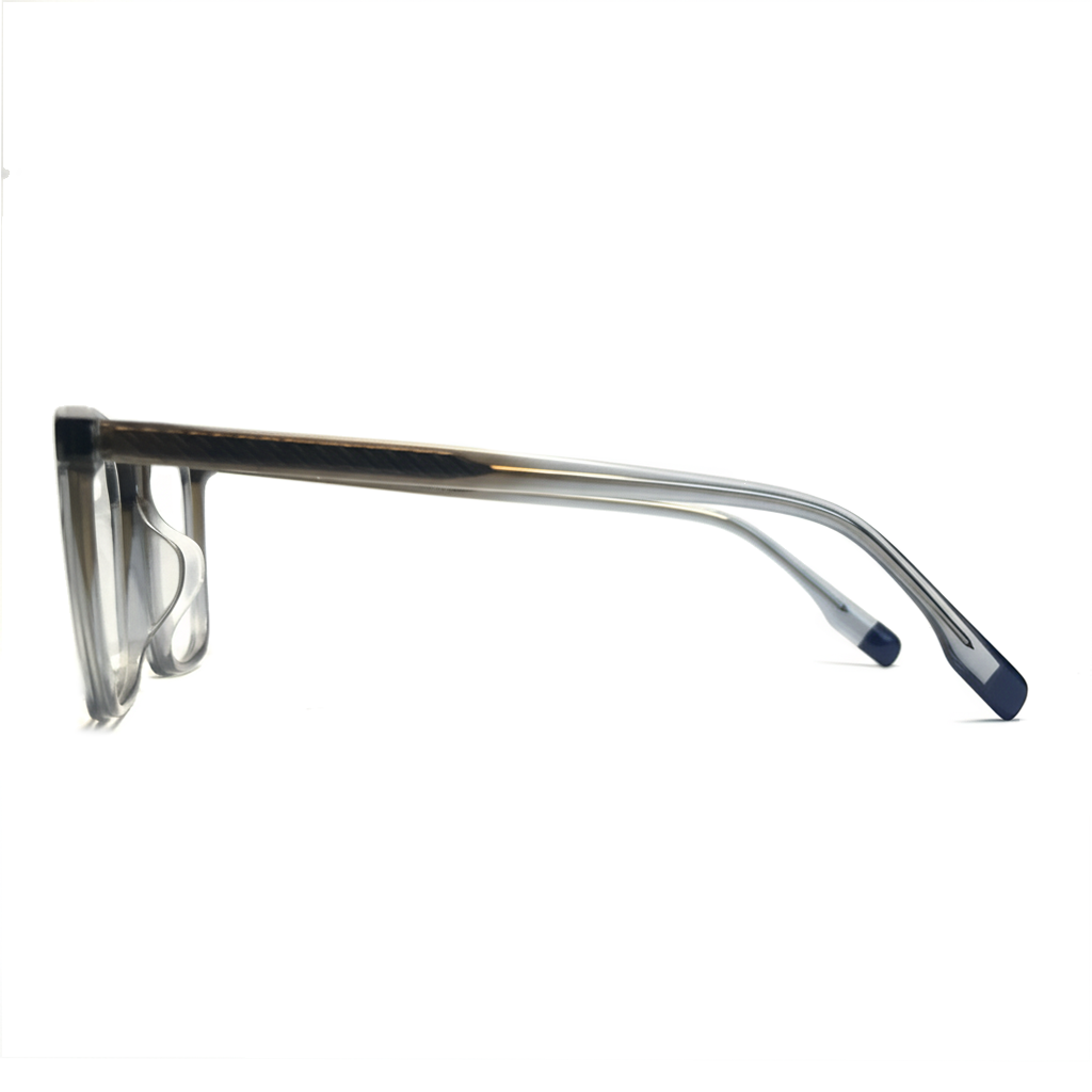 Black Gucci eyeglasses on a white background