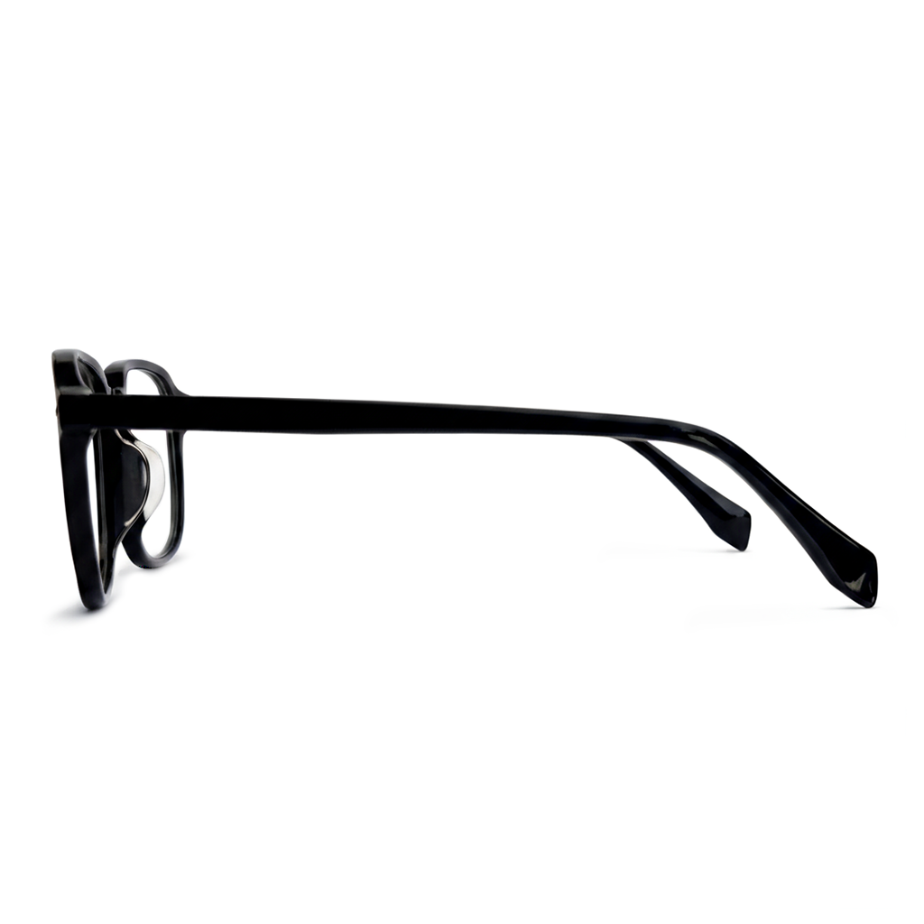Green eyeglasses on a white background
