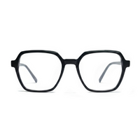 Black eyeglasses on a white background
