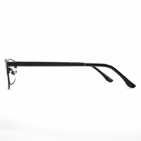 Black eyeglasses on a white background