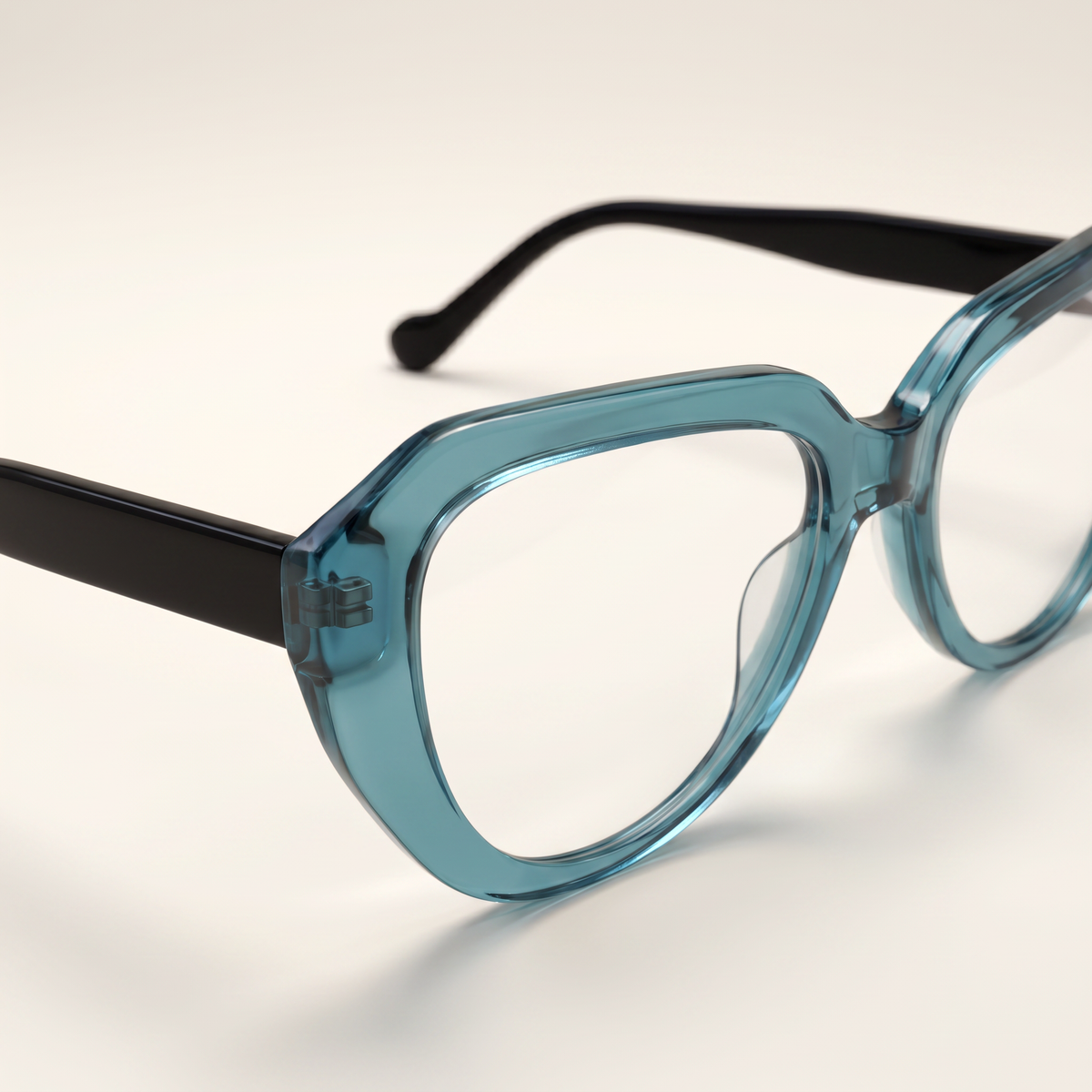 Featuring a classic cat-eye silhouette in light brown acetate, finished...