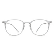 Clear eyeglasses on a white background