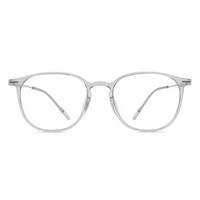 Clear eyeglasses on a white background