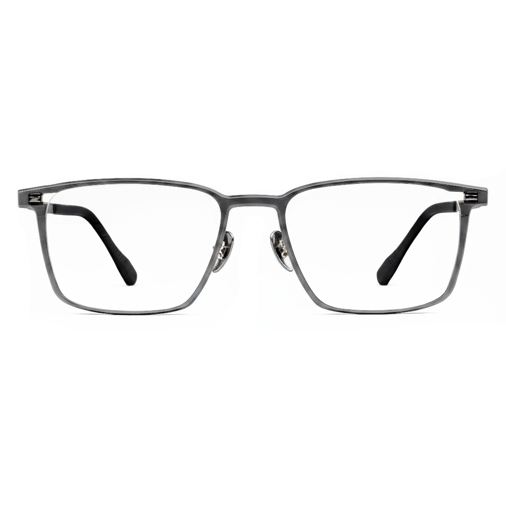 Black eyeglasses on a white background