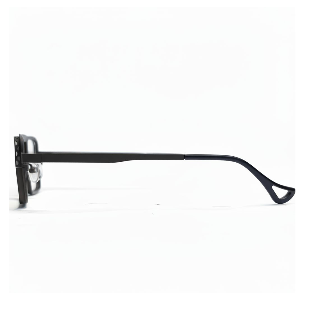 Black eyeglasses on a white background