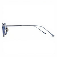 Sunglasses with thin metal frame on a white background