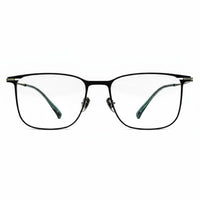 Black eyeglasses on a white background