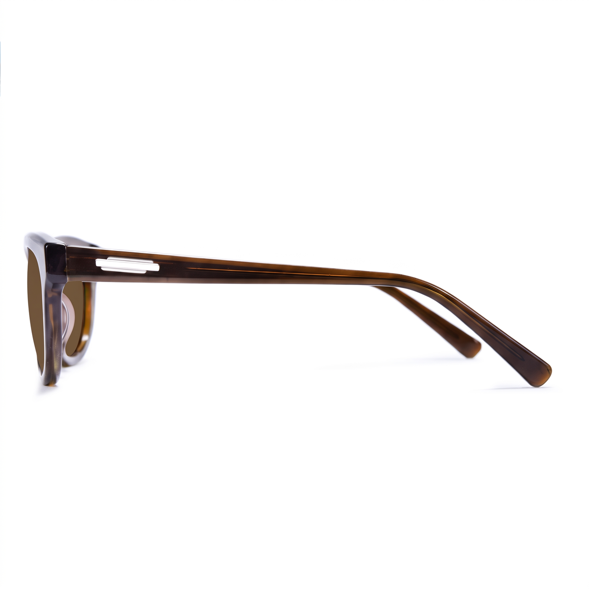 Gold-framed eyeglasses on a white background
