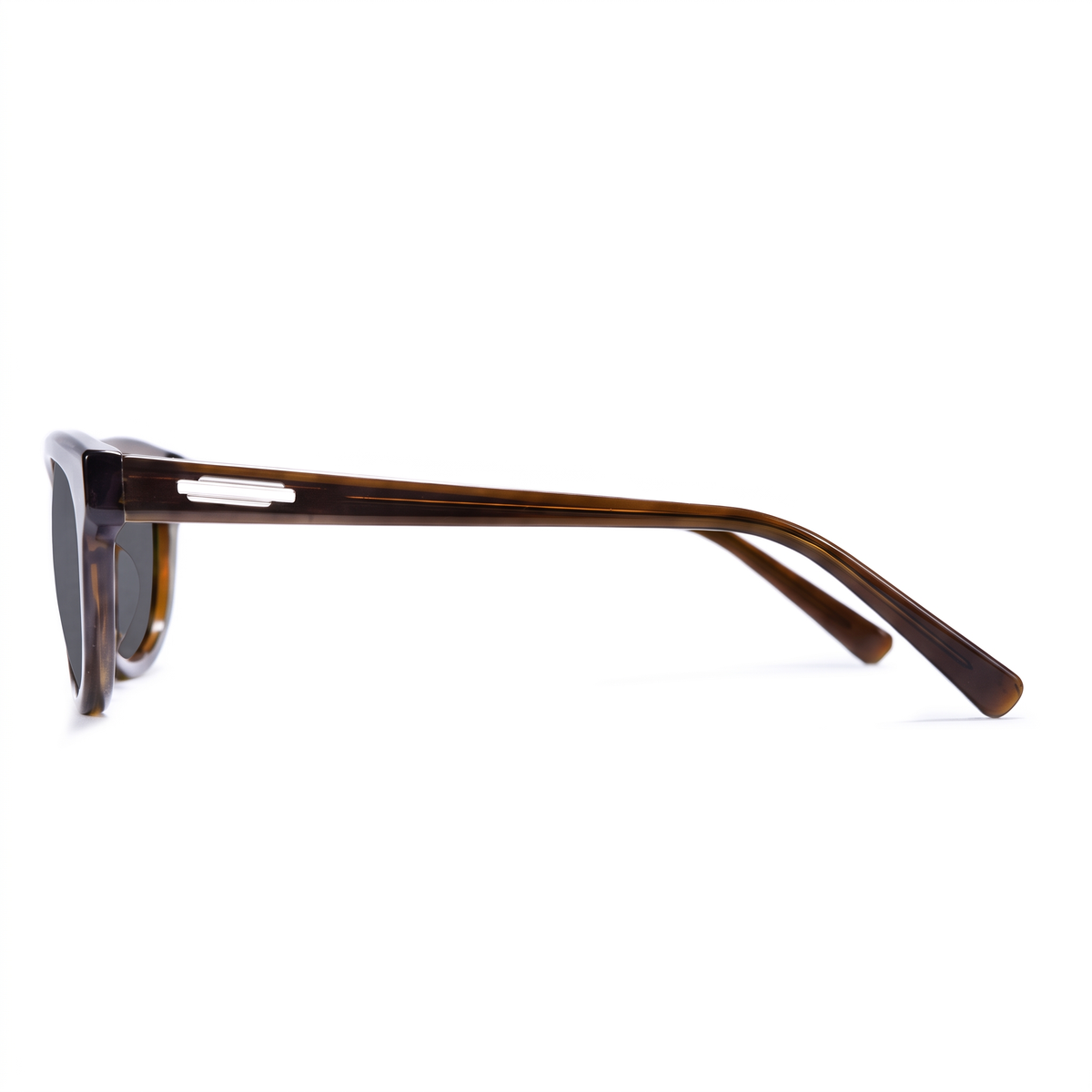 Gold-framed eyeglasses on a white background