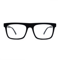 Black eyeglasses on a white background