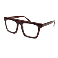 Brown eyeglasses on a white background
