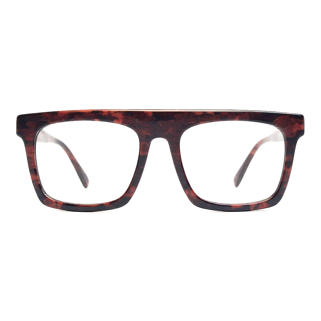 Tortoiseshell glasses on a white background