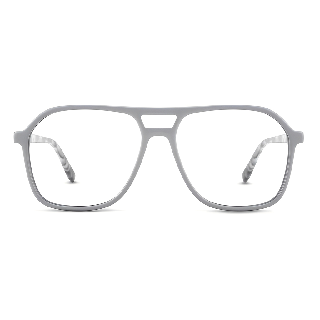 Gray aviator glasses on a white background