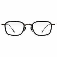 Black eyeglasses on a white background