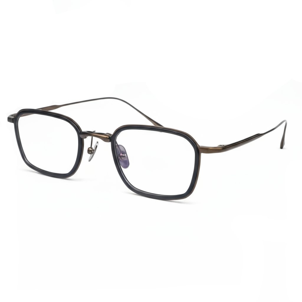 Pair of eyeglasses on a white background