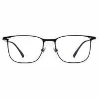 Black eyeglasses on a white background