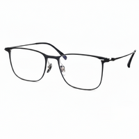 Black eyeglasses on a white background