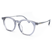 Clear eyeglasses on a white background