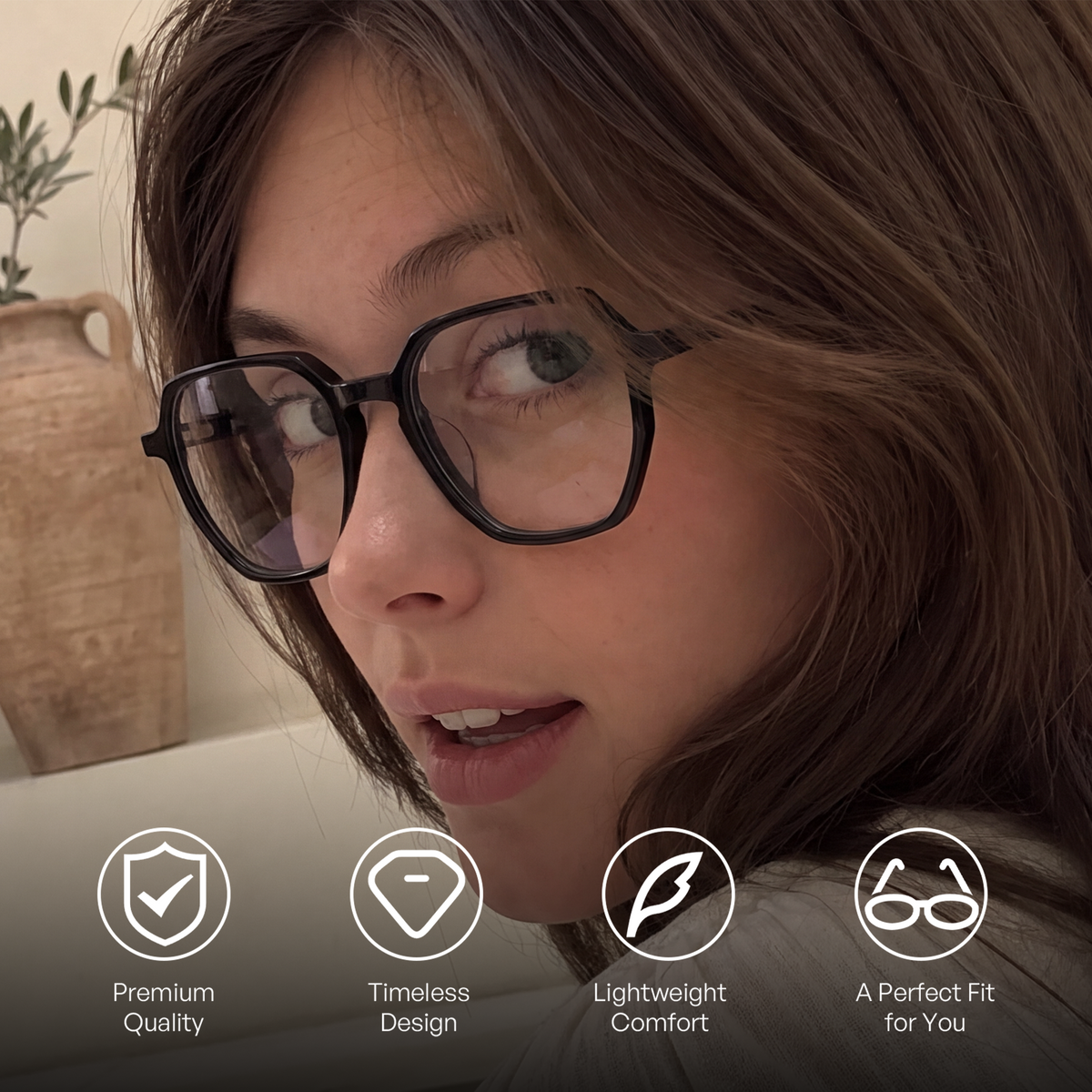 Black Acetate Square Frame, Effortlessly Elevate Your Everyday Presence