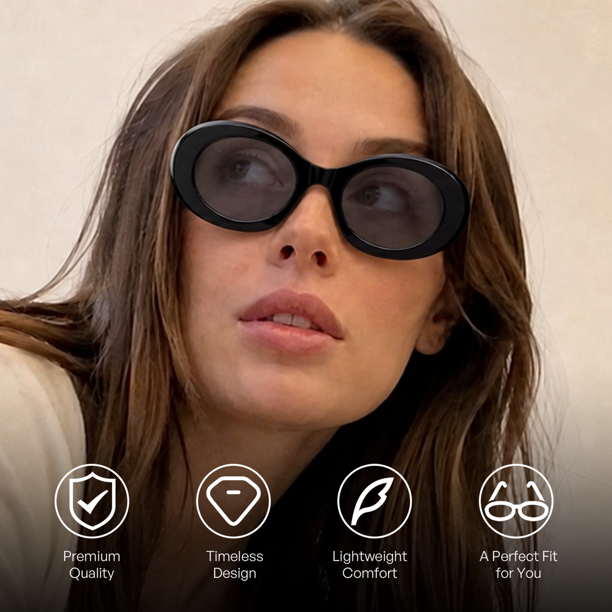 Black Oval Frame, Effortlessly Elevate Your Everyday Presence