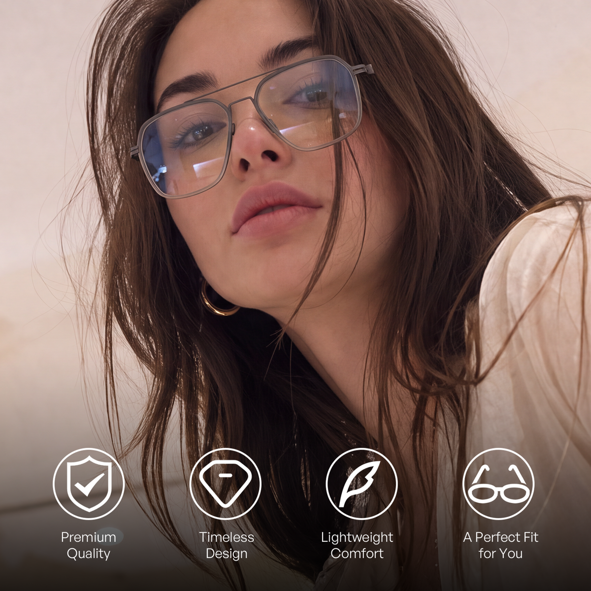 Black Gold Titanium Aviator Frame, Effortlessly Elevate Your Everyday Presence
