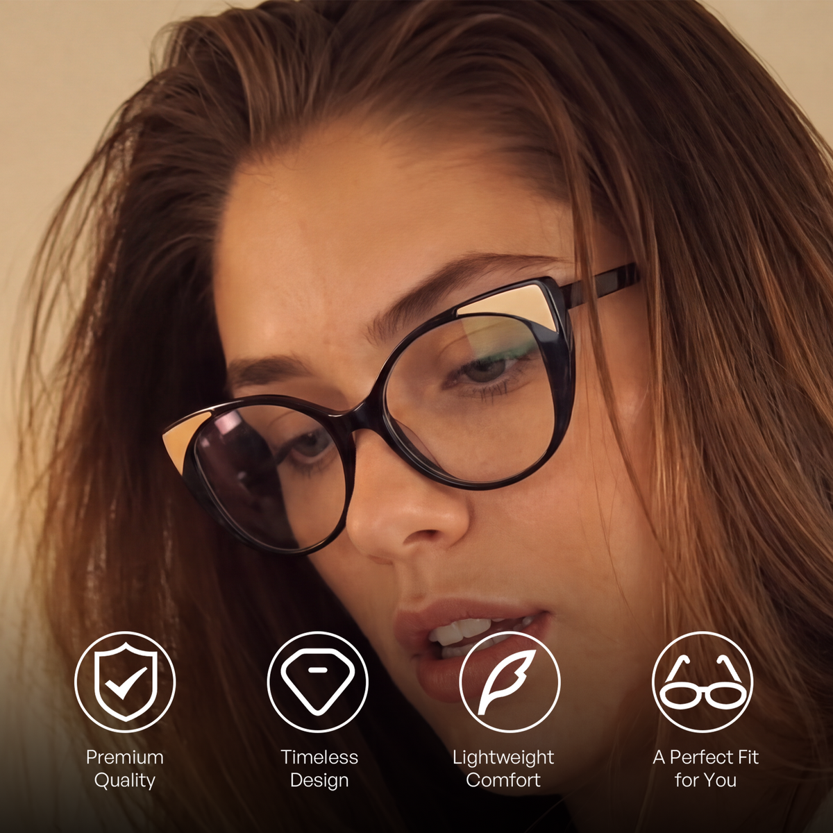 Dark Gradient Acetate Cat-Eye Frame, Effortlessly Elevate Your Everyday Presence
