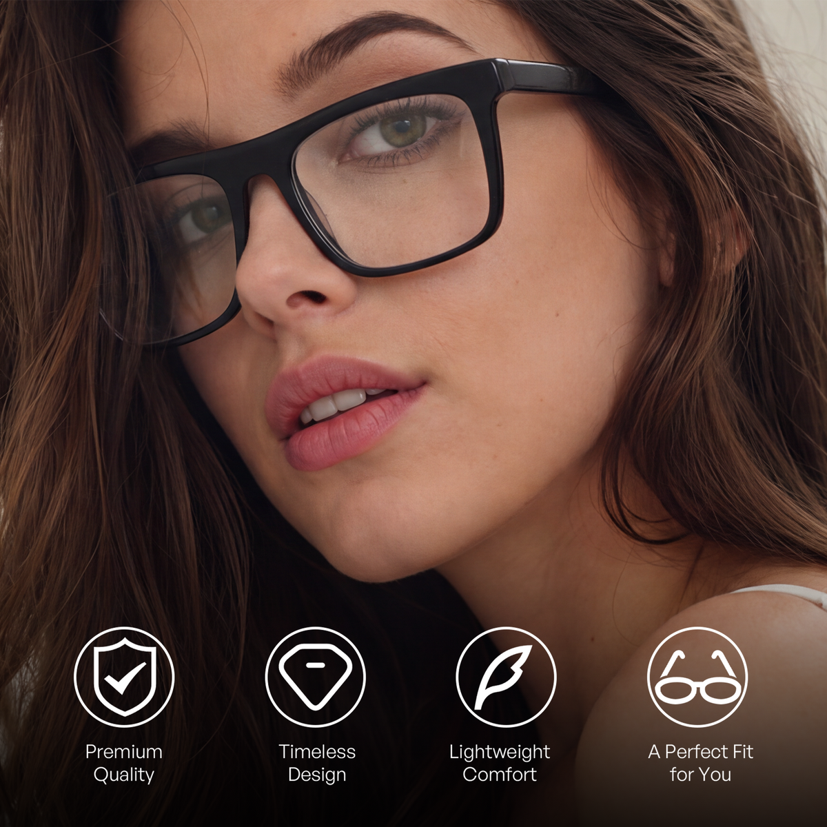Black Acetate Square Frame, Effortlessly Elevate Your Everyday Presence
