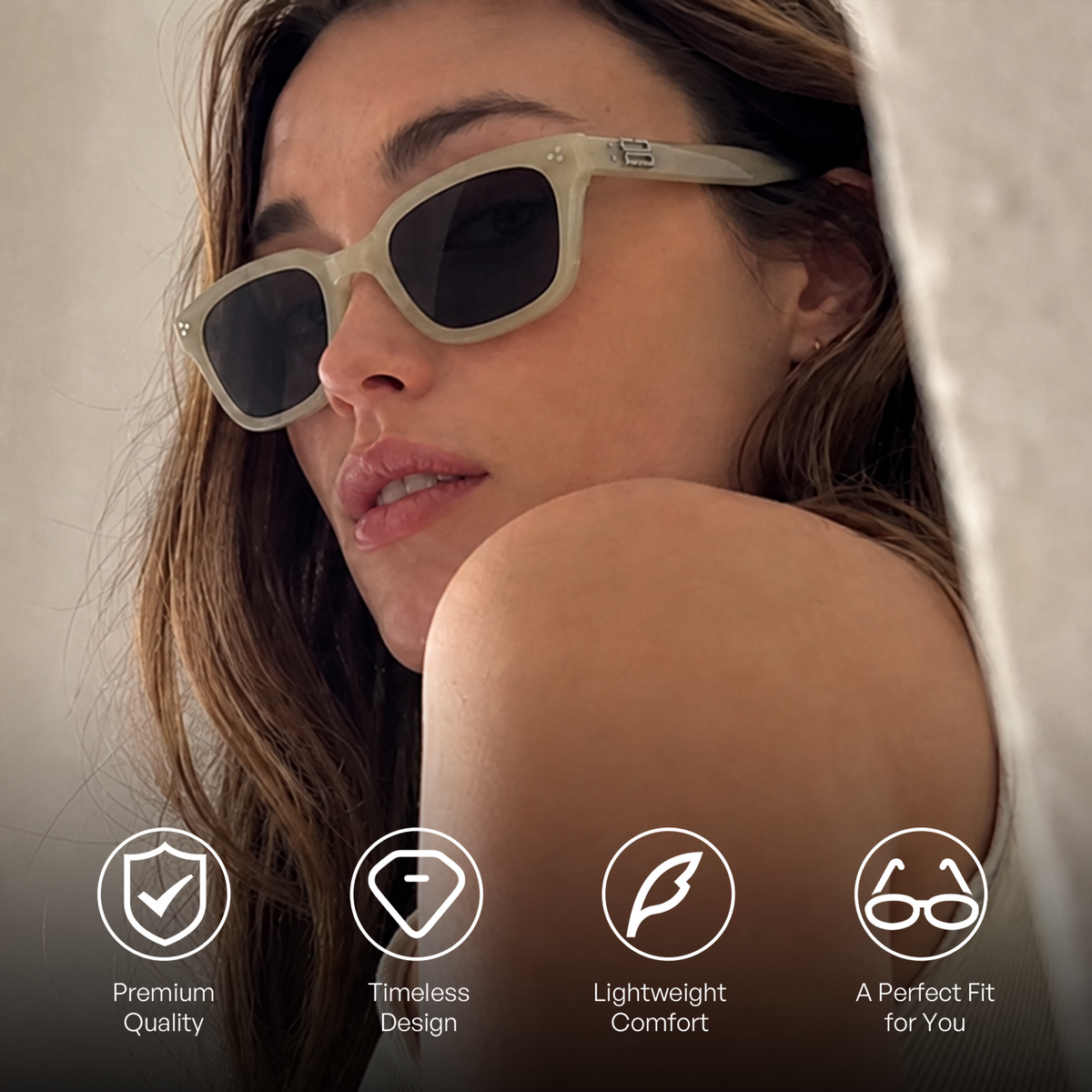 Honey Brown Square Frame, Effortlessly Elevate Your Everyday Presence