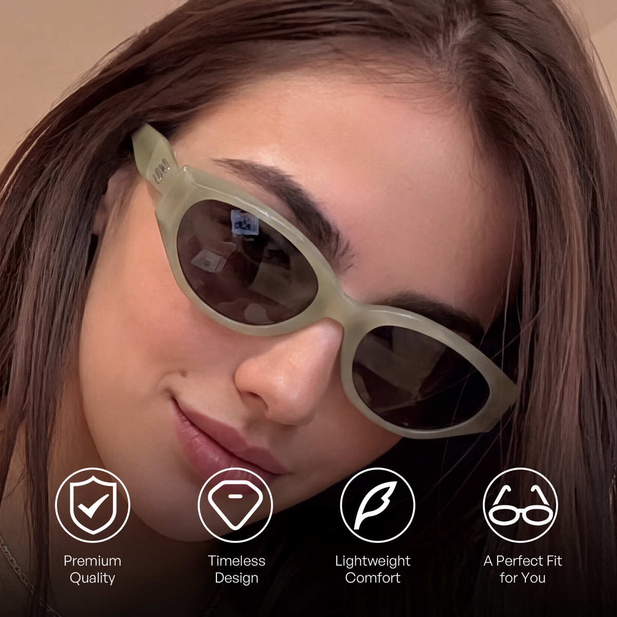 Green Gunmetal Cat-Eye Frame, Effortlessly Elevate Your Everyday Presence