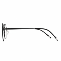 Black eyeglasses on a white background
