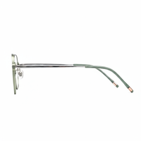 Eyeglasses with thin metal frame on a white background