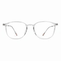 Clear eyeglasses on a white background
