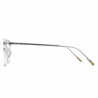 Eyeglasses with a clear frame on a white background