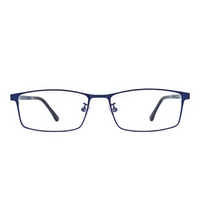 Blue eyeglasses on a white background