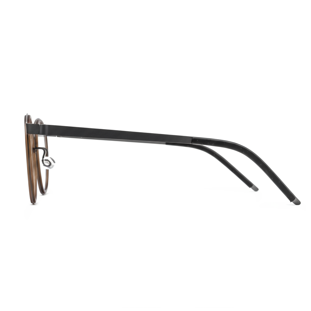 Black eyeglasses on a white background