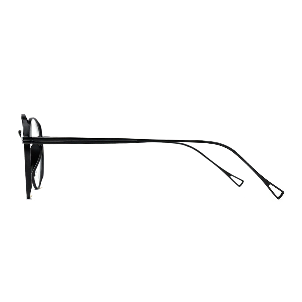 Black eyeglasses on a white background