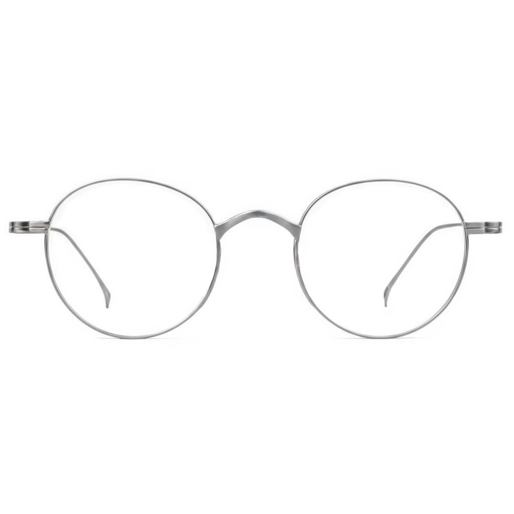 Round eyeglasses on a white background