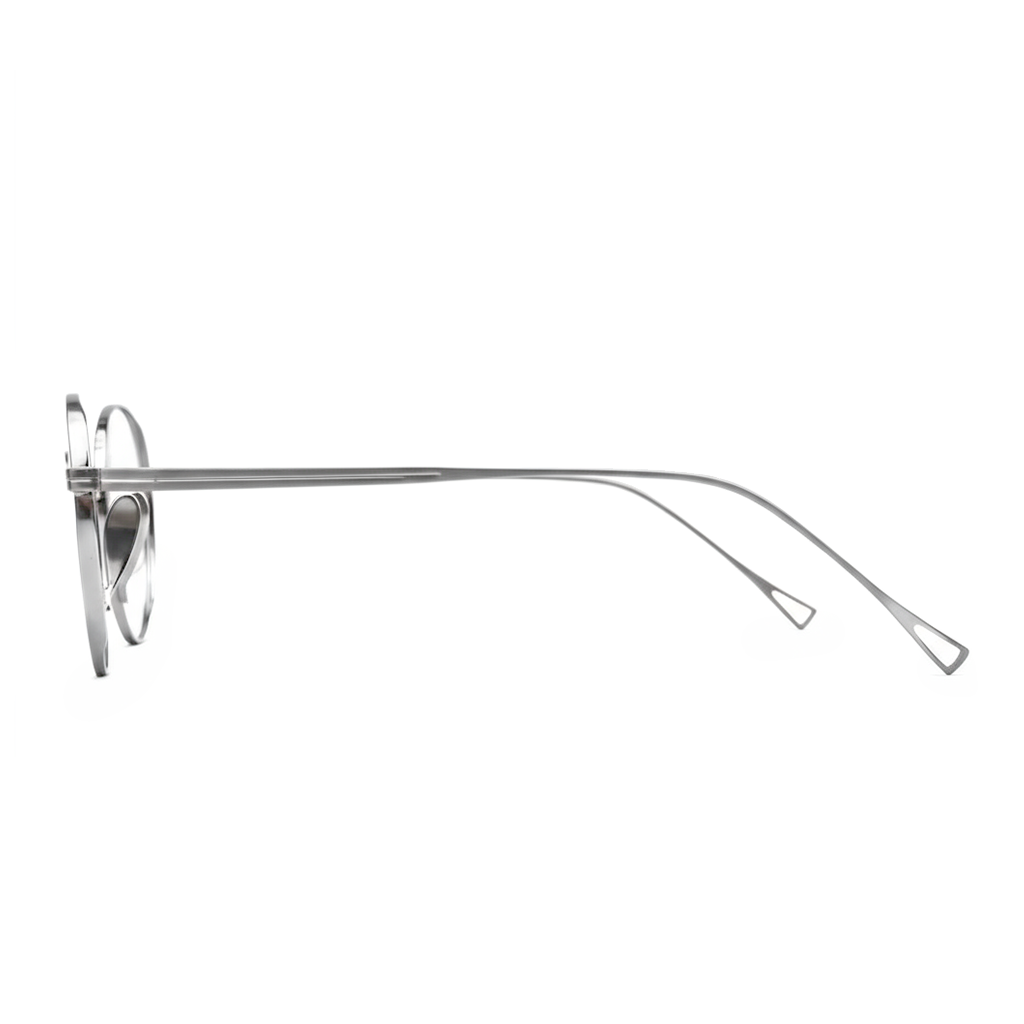 Sunglasses with thin metal frame on a white background
