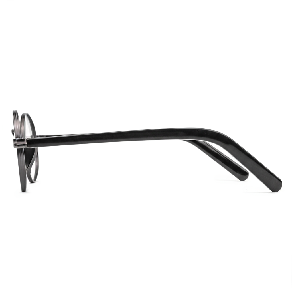 Black eyeglasses on a white background