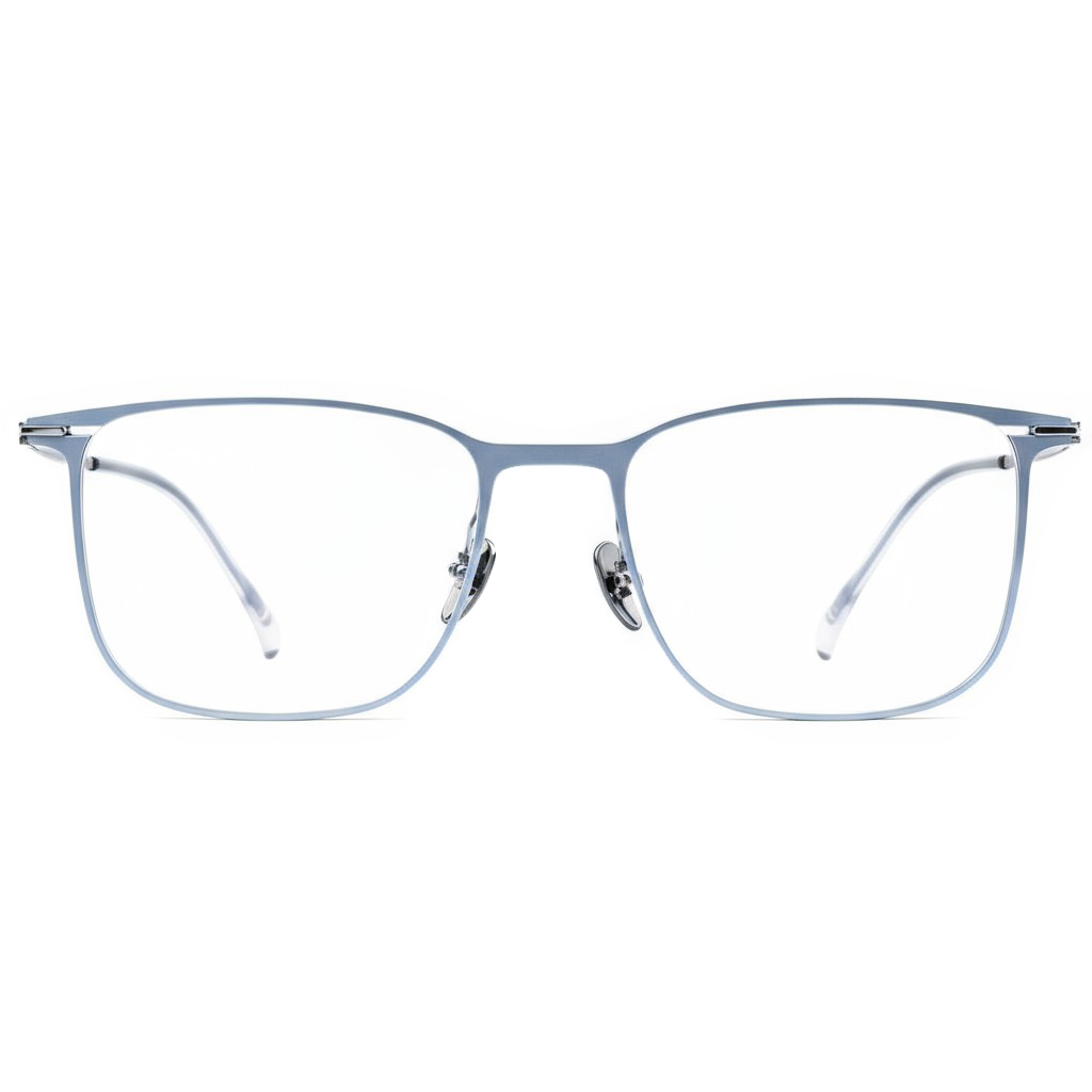 Clear eyeglasses on a white background