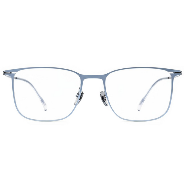 Clear eyeglasses on a white background